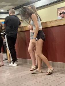 Short Shorts in Line (Not OC)