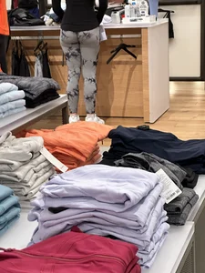Firm booty in grey leggings at the store creepshots