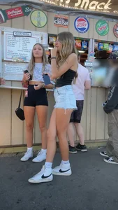 candid blonde teen short