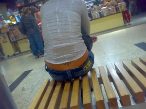 Huge collection of whale tails, ass cracks and panty peeks in public