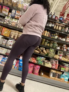 Fit milf doing big bends/squats