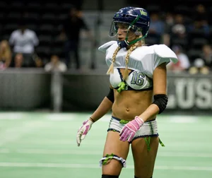 Sexy female football players with hot bodies