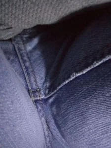 Girl in jeans crotch closeup