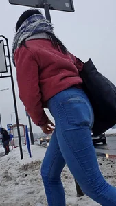 Teen crossing the street