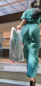 Mall Baddie in Jumpsuit Walking Up The Stairs