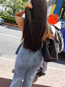 Latina college girl with the tight jeans