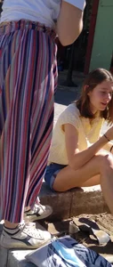 Cute little girl with thin legs