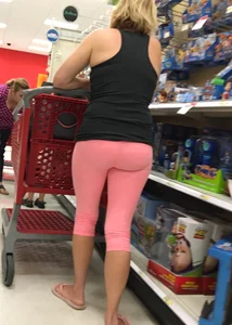 Milf at Target in pink leggings