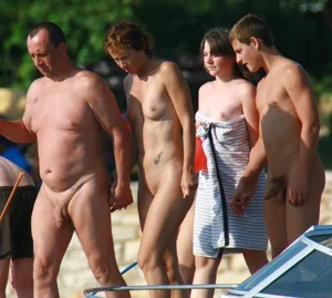 Nude beach and topless girls