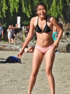 Asian beach and bikini girls
