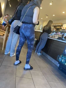 A group of yummy teen asses at Starbucks