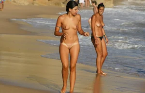 Nude beach and topless girls