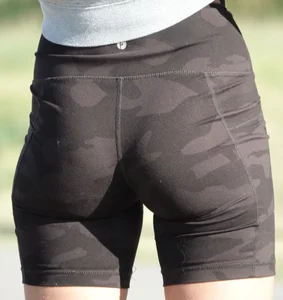 Tight Ass in Black Camo Shorts