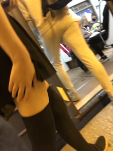 A Very Cute Girl in Knee Socks And a Short Dress Subway Creepshots