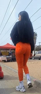 Slim latina perfect body in orange leggings [oc]