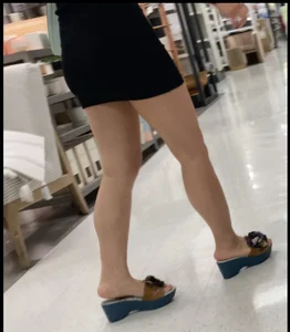 Asian MILF Tight Dress VPL