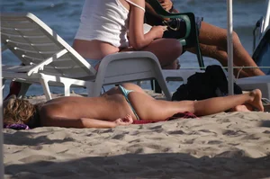 Verna topless beach girls out in the sun