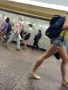 Teen JB Subway Candid - Lacey Shorts