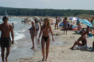 Sexy girls on nude beach Promorsk in Bulgaria