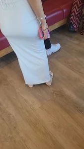 Tight white dress, tight latina ass