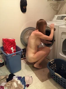 Patrly or completely naked GFs and wives doing housework