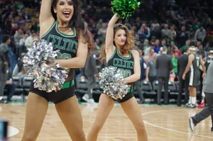 Candid cheerleaders