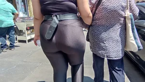 Huge Chubby Ass in Tights Street Creepshots Series