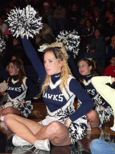 Candid cheerleaders