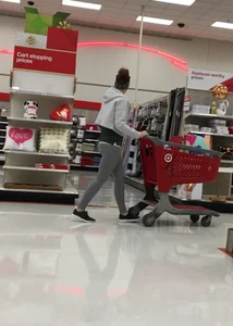 Oklahoma milf in grey leggings shopping at Target