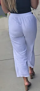 Church girl in white pants