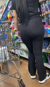 Almost see through leggings on milf
