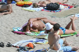 Continesti nude beach girls in Romania
