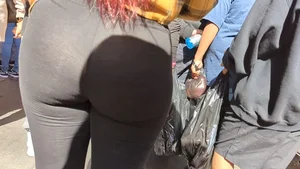 Latina with See Thru Leggings VTL Big Culo