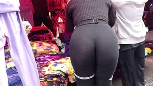 Big Ass Milf in Black Spandex - she has a tattoo?