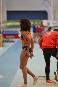 Candid track and field girls