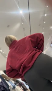 Thick Blonde Lululemon Pawg Employee with a fat cameltoe