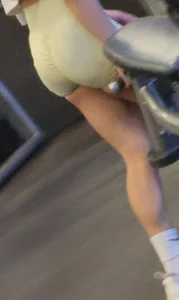 Fit and sexy asian babe tight ass at the gym pt.2