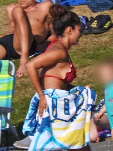 Hot ass milf with an amazing body at the pool