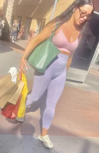Amazing girl in purple leggings