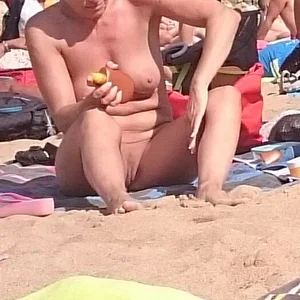Nude beach and topless girls