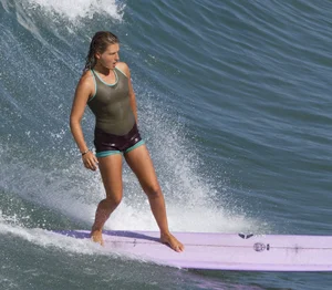 Candid surfer babes on the beach and in bikinis