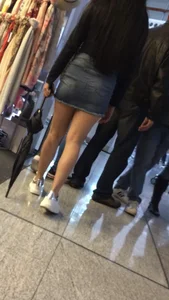 Beautiful girl in a miniskirt!