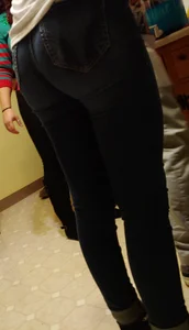 Nice Booty And Fit Legs in Tight Jeans Closeup Photo