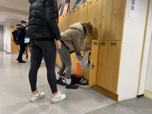 Girls With Very Hot Butts in Leggigns - Gym Locker Room Creepshots Series