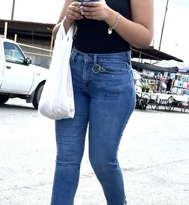 Great ass tight jeans at flea market. OC