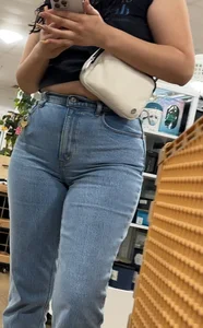 Beautiful woman in JEANS and SHORTS