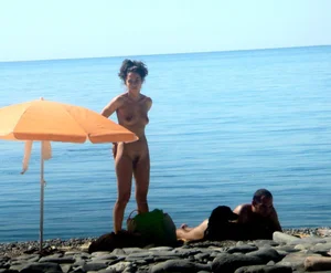 Nude beach and topless girls