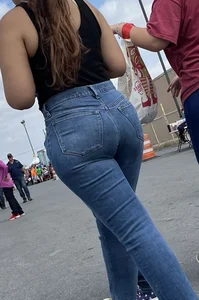 Great ass tight jeans at flea market. OC