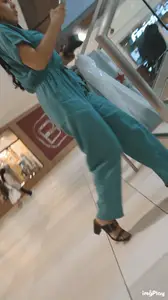 Mall Baddie in Jumpsuit Walking Up The Stairs