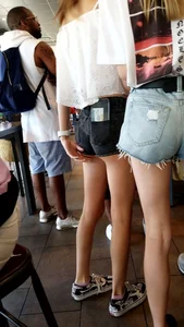 Teens in shorts shorts…tiny butt cheeks